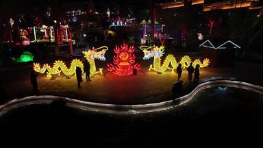 中国传统元宵节龙灯花灯